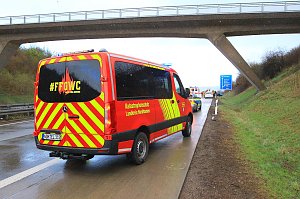 Unfall auf der A38 heute Nachmittag