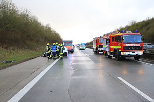 Unfall auf der A38 heute Nachmittag