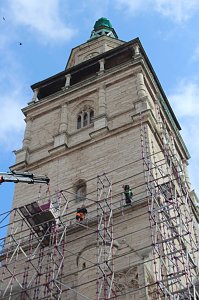 Ger&uuml;starbeiten an der Bad Langensalzaer Marktkirche