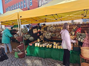 Fr&uuml;hlingsmarkt auf dem Rathausplatz in Nordhausen