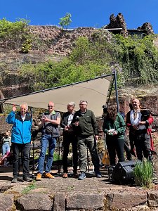 Die Saisoner&ouml;ffnung f&uuml;r die Harzer Wandernadel feierte man auf der Burgruine Hohenstein
