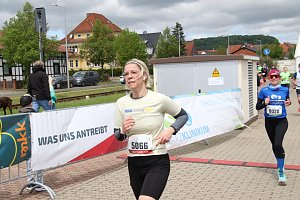 Auf der Zielgerade beim 11. Harztorlauf