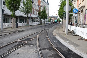 Auf der Baustelle an der alten Magnetkreuzung gehen die Arbeiten ihrem Ende entgegen