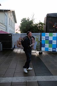 Peter Blei unterwegs auf dem Bahnhofsfest in Nordhausen
