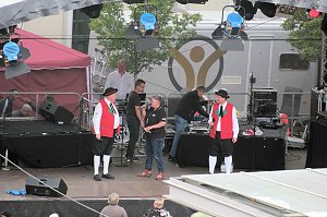 Peter Blei unterwegs auf dem Bahnhofsfest in Nordhausen