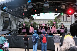 Peter Blei unterwegs auf dem Bahnhofsfest in Nordhausen
