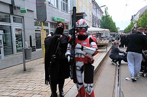 Peter Blei unterwegs auf dem Bahnhofsfest in Nordhausen