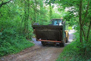 Lkw auf Abwegen im Kyffh&auml;userkreis