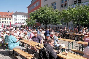 Peter Blei unterwegs auf dem Rolandsfest