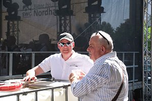 Peter Blei unterwegs auf dem Rolandsfest