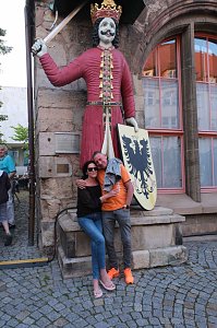 Peter Blei unterwegs auf dem Rolandsfest