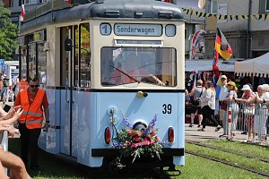 Schienencorso der Nordh&auml;user Stra&szlig;enbahn zum 55. Rolandsfest