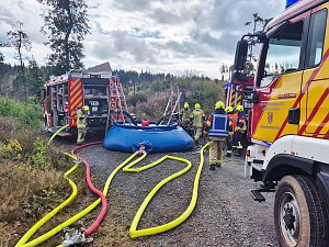 Waldbrand&uuml;bung der Feuerwehren 