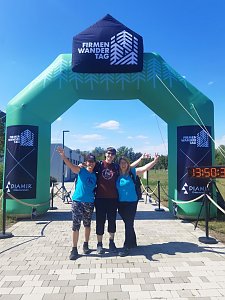 Das DaF-Team des Sprachenzentrums der Hochschule Nordhausen beim Firmenwandertag in Halle (Saale).