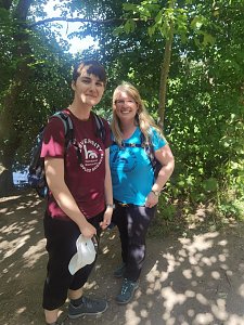 Das DaF-Team des Sprachenzentrums der Hochschule Nordhausen beim Firmenwandertag in Halle (Saale).