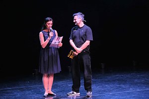 Peter Blei unterwegs beim Theaterfest