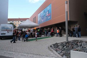 Peter Blei unterwegs beim Theaterfest
