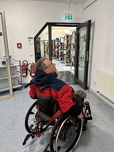  Perspektivwechsel hautnah: Prof. Dr. J&ouml;rg Wagner und Dirk Hamel erlebten beim Aktionstag Schichtwechsel die Arbeitswelt des jeweils anderen.