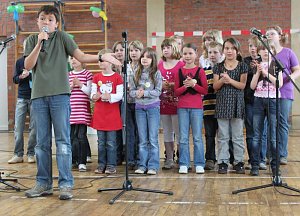 Eine Schule hat gefeiert
