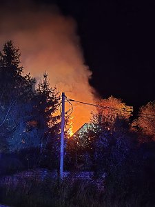 Wohnhaus in Flammen