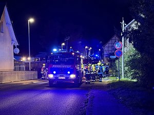Wohnhaus in Flammen