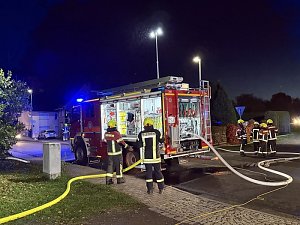 Wohnhaus in Flammen