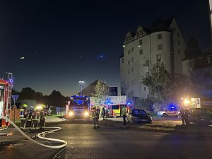 Wohnhaus in Flammen