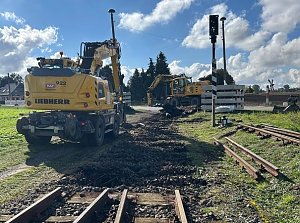 Bildergalerie der Grundhafte Instandsetzung Bahn&uuml;bergang am Gleisdreieck Siersleben