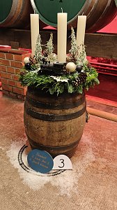 Adventskranz zum Thema Eisenbahn