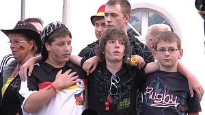 Fu&szlig;ballgucken auf dem Berg