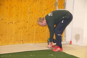 Arbeitseinsatz in der Halle