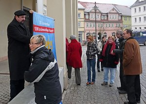 Fahnenaktion in Sondershausen