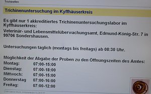 Trichinenlabor offen
