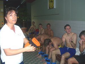 Fu&szlig;ball im Badehaus?
