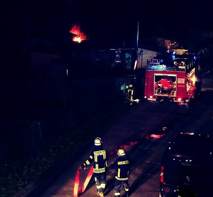 Bild: Feuer in Kleingartenanlage
