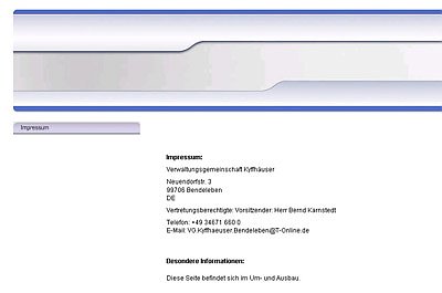 Bild: Screeshot einer Homepage