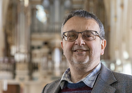 Bild: Matthias Drei&szlig;g, Organist der Predigerkirche Erfurt