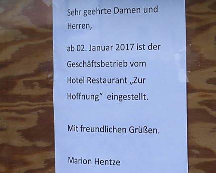 Bild: Hier wird sich keine T&uuml;r mehr &ouml;ffnen