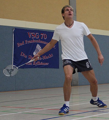 Bild: Immer am Federball: Der B&uuml;rgermeister