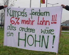 Forderungen der Kumpel (Foto: Karl-Heinz Herrmann)