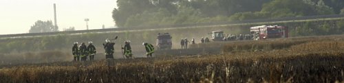 Gro&szlig;brand an der A 38 (Foto: nnz)