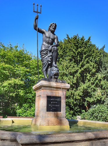 Der Neptunbrunnen auf der Promenade sprudelt wieder (Foto: Pressestelle Stadt Nordhausen)