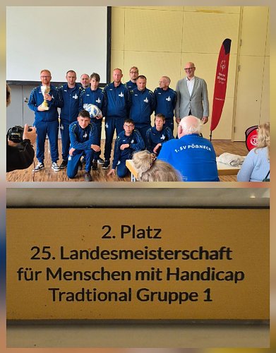 Die Fu&szlig;baller der Nordth&uuml;ringer Lebenshilfe sind Vizemeister geworden.  (Foto: Stefan Kronberger)