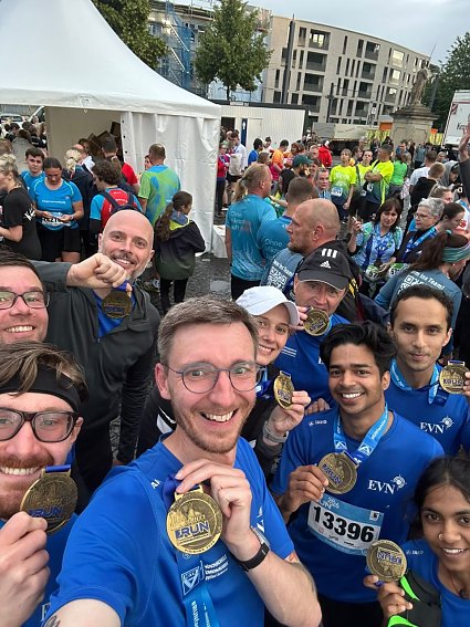 Bild: Das Team der Hochschule Nordhausen beteiligte sich am Unternehmenslauf in Erfurt. 