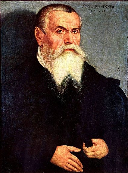 Bild: Portr&auml;t Lucas Cranach der &Auml;ltere, gemalt von Lucas Cranach dem &Auml;lteren oder Lucas Cranach dem J&uuml;ngeren, 1550
