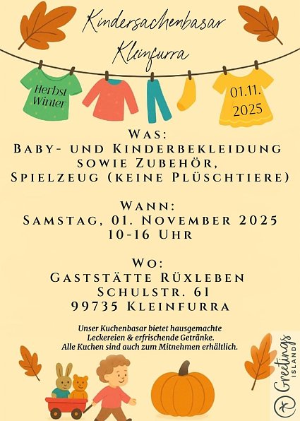 Bild: Kindersachenbasar in Kleinfurra