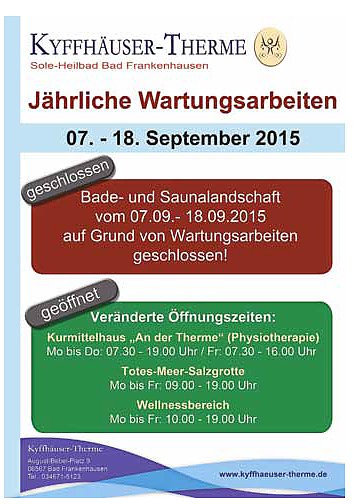 Bild: J&auml;hrliche Wartungsarbeiten