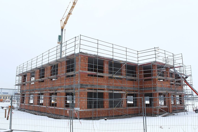 Verwaltungstrakt im Rohbau (Foto: nnz)