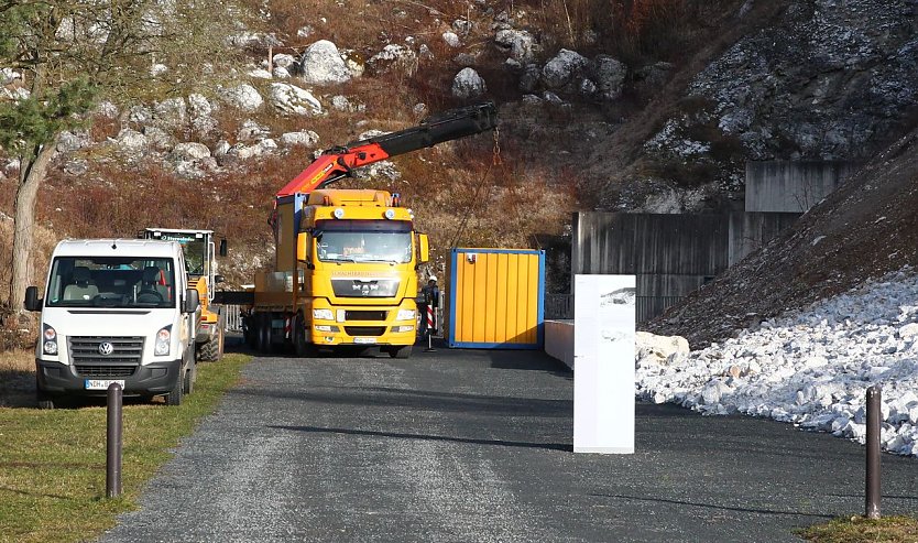 Baustelle wird eingerichtet (Foto: nnz)