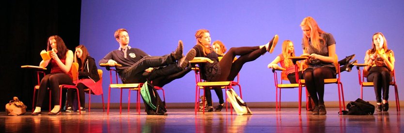 Bereits in St&uuml;ckwerk No 11 im Januar zeigte der Theaterjugendclub einen ersten Ausschnitt aus Lost in Puschkin (Foto: J. Piper)